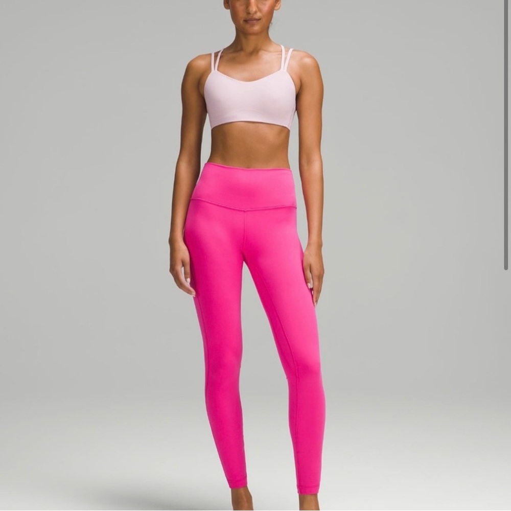 Lululemon Double Lined Sonic Pink High Rise 28” Align Leggings size 2.